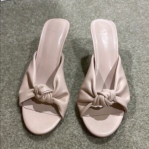 H by Halston Pink Knotted Mules